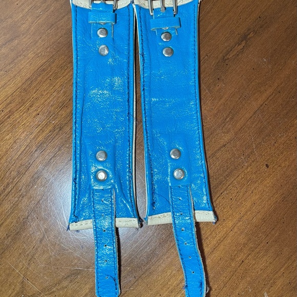 Electric Blue Handmade Leather Cuffs ⚡️💙 - Picture 4 of 6